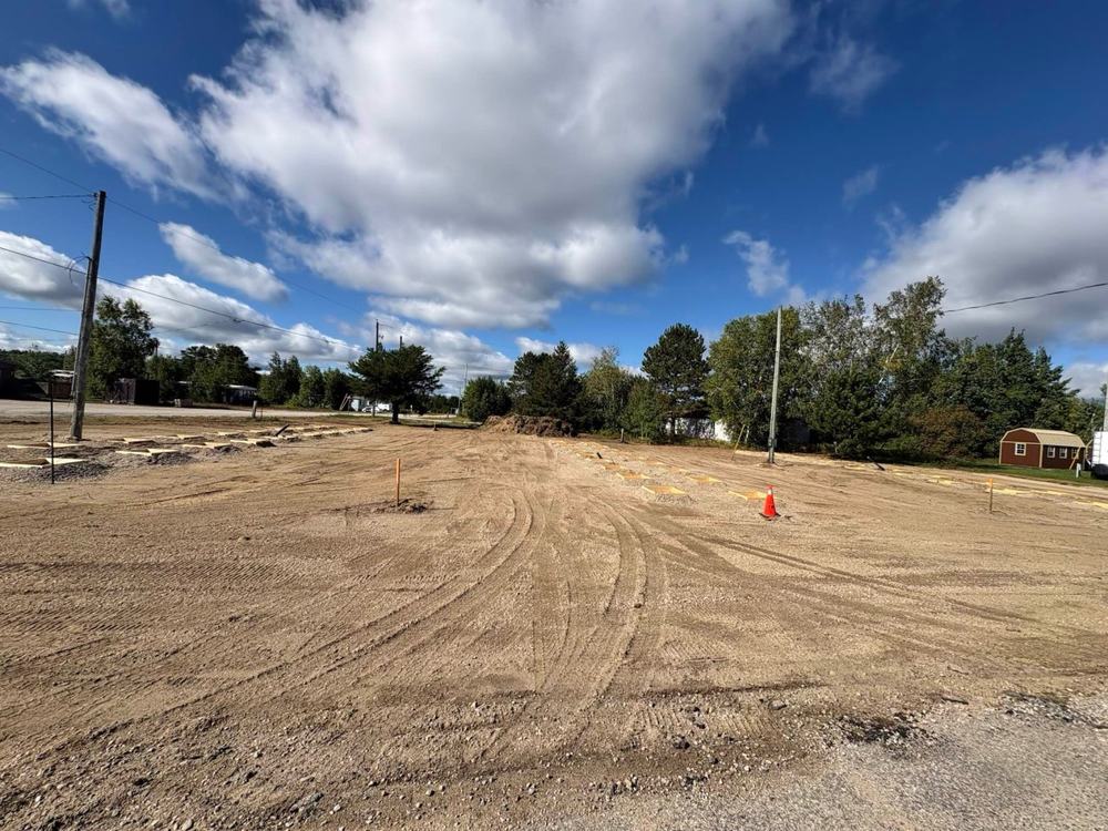 Home bases prepared on site in Ignace